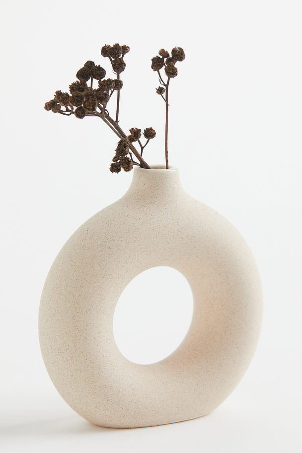H&M HOME Minivase aus Steinzeug Hellbeige