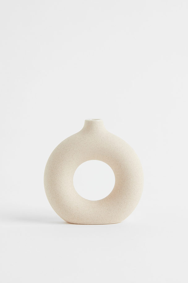 H&M HOME Stoneware Mini Vase Light Beige