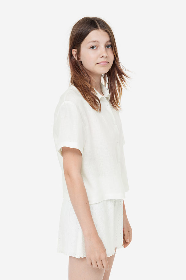 H&M Paperbag-shorts Hvid