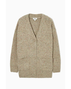 Relaxed-fit Wool-blend Cardigan Beige