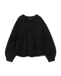 Pullover aus Mohairmischung Schwarz