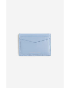 Leather Card Holder Light Blue