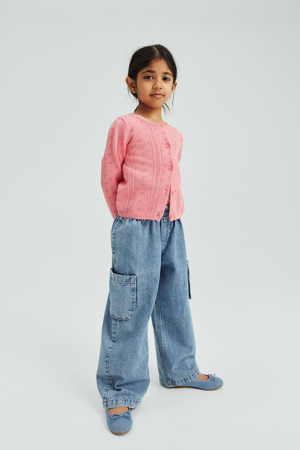 H&M Jeans Wide Fit Denimblå