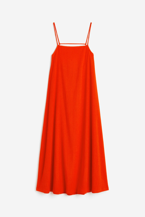 H&M Textured Strappy Dress Red