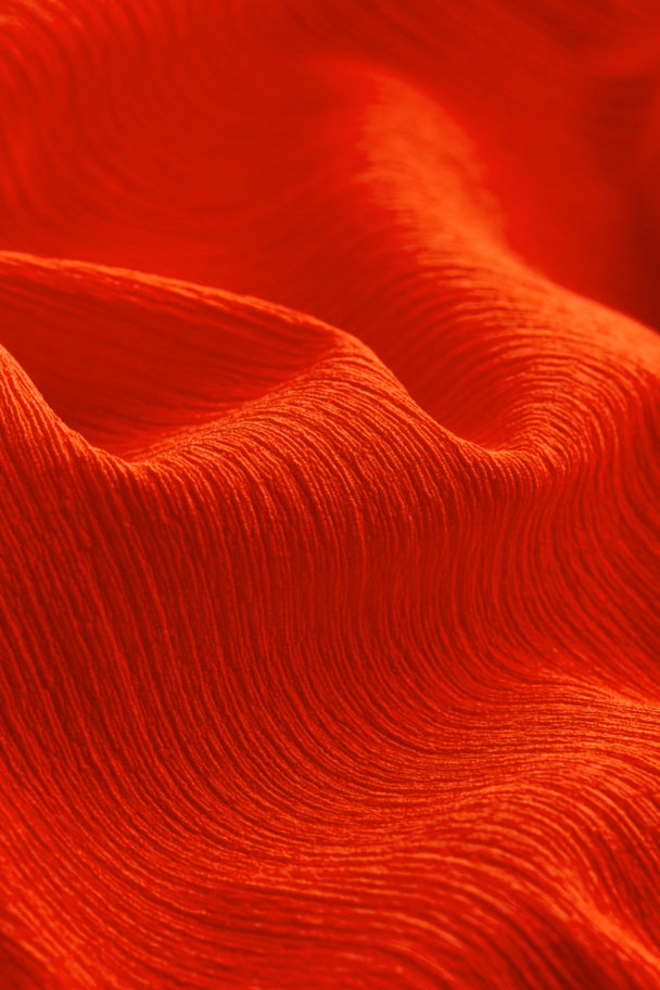 H&M Strukturmønstret Stropkjole Rød