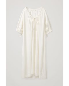 Drawstring Dress Off-white