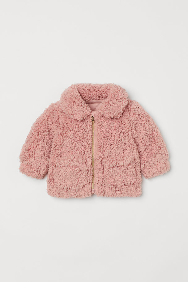 H&M Teddy Jacket Light Pink