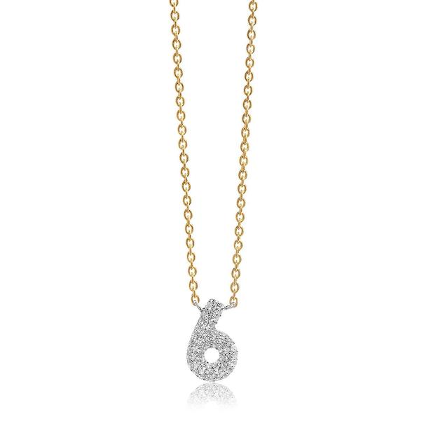 Sif Jakobs Jewellery Halskette Novoli Sei - 18Kvergoldet mit weißen Zirkonia