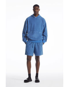 Drawstring Terry Shorts Blue