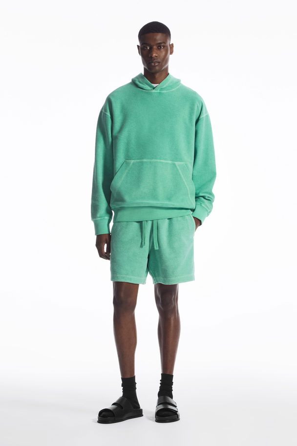 COS Drawstring Terry Shorts Green