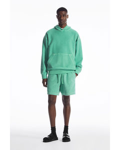 Drawstring Terry Shorts Green