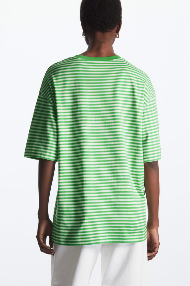 COS Oversized T-shirt Green / White
