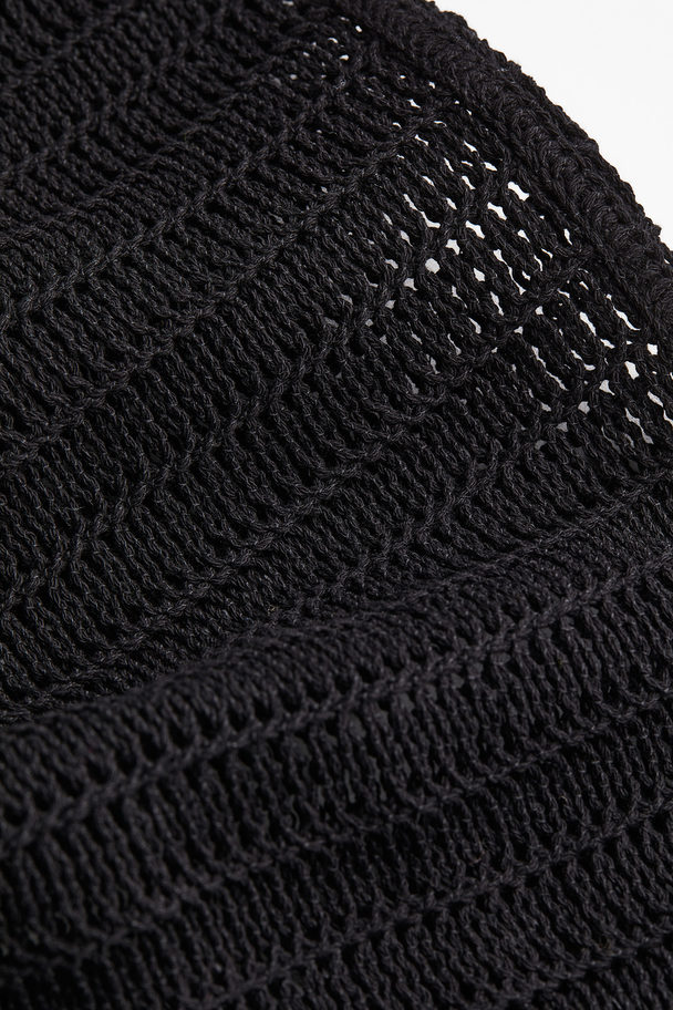 H&M Crochet-look Trousers Black