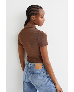 Cropped Top Brown