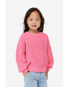 Knitted Chenille Jumper Pink