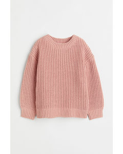 Knitted Chenille Jumper Light Pink