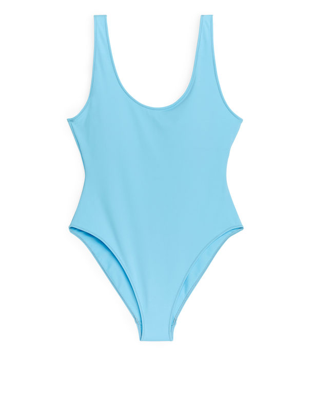 ARKET U-neck Swimsuit Light Blue