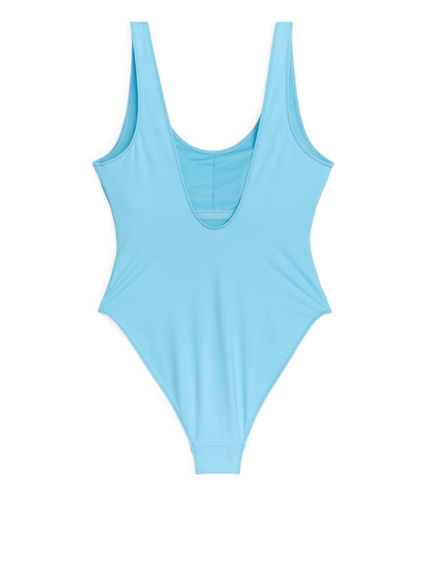 ARKET U-neck Swimsuit Light Blue