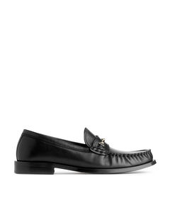 Loafer aus Leder Schwarz