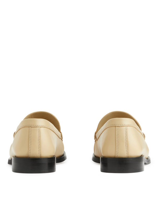 ARKET Leather Loafers Beige