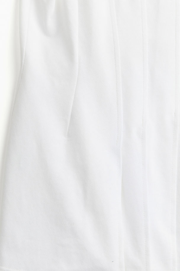 H&M Tailliertes T-Shirt Weiß