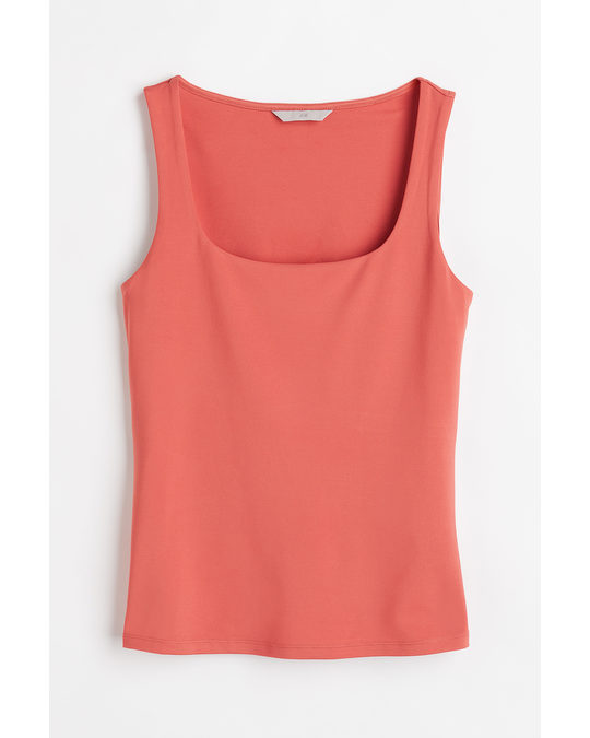 H&M Fitted Vest Top Coral