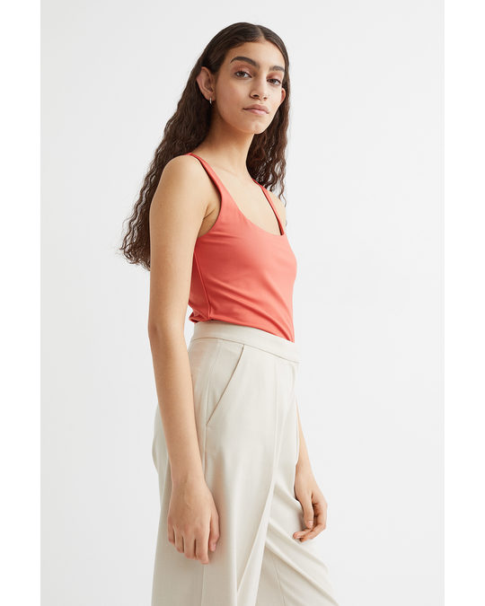 H&M Fitted Vest Top Coral