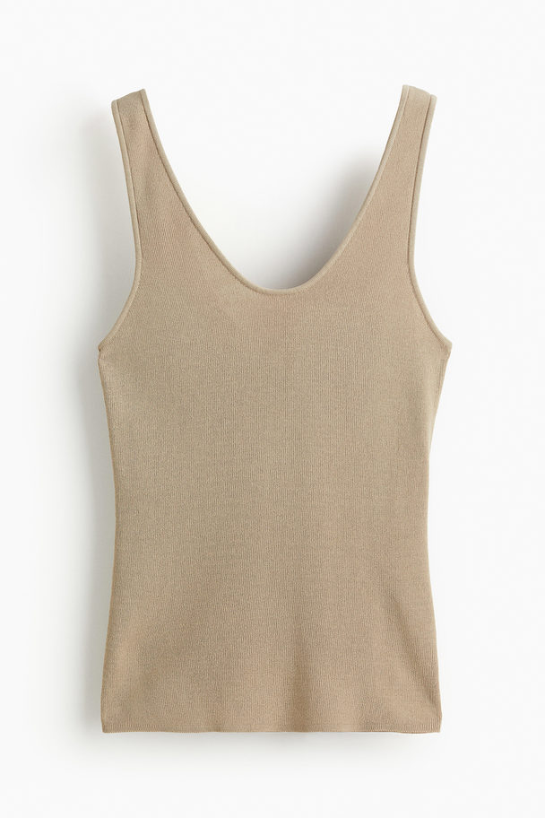 H&M Knitted Vest Top Beige