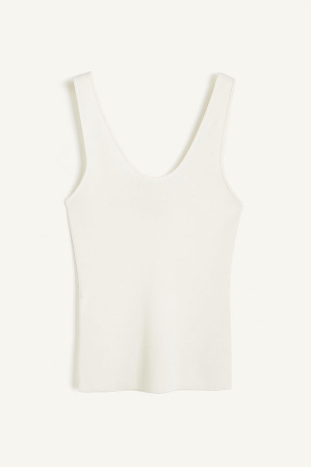 H&M Knitted Vest Top White