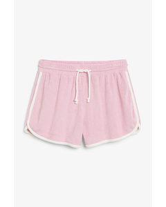Towelling Sprinter Shorts Pink