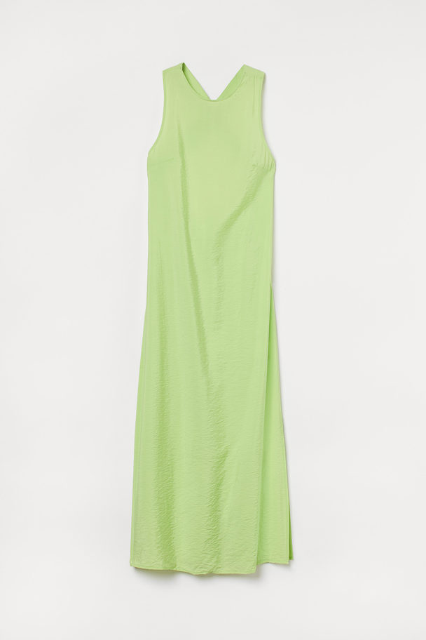 H&M Slit-detail Dress Lime Green