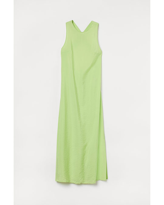 H&M Slit-detail Dress Lime Green