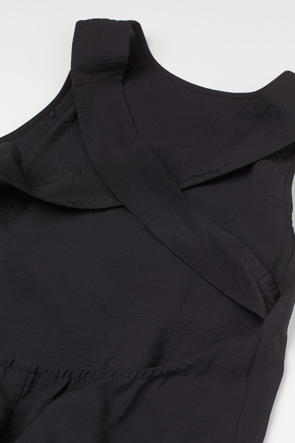 H&M Slit-detail Dress Black