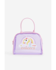 Glittery Handbag Purple/unicorn