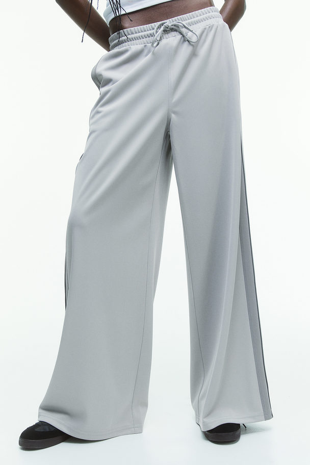 H&M Side-striped Track Pants Light Grey