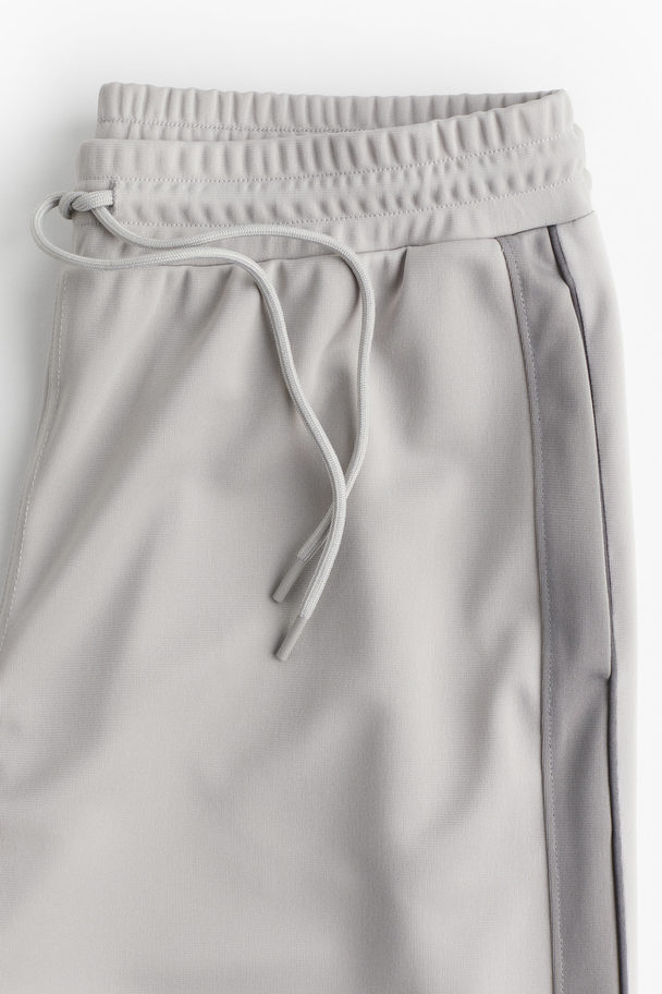 H&M Side-striped Track Pants Light Grey