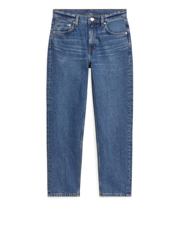 ARKET Jade Cropped Slim Jeans Med Stretch Blå