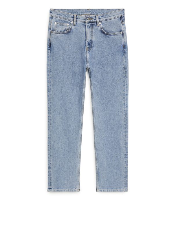 Arket Regular Cropped Stretch Jeans Light Blue
