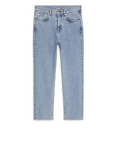 Regular Cropped Stretch Jeans Lyseblå