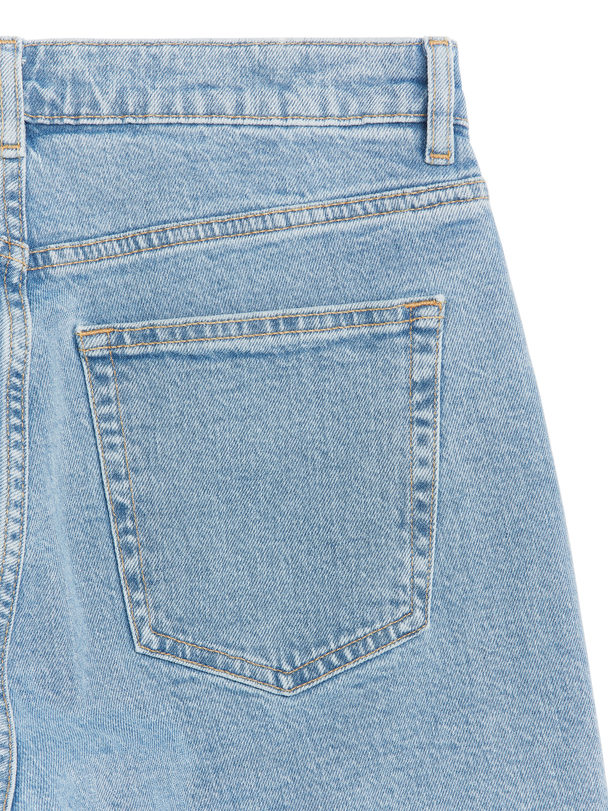 ARKET Jade Cropped Slim Jeans Med Stretch Lyseblå
