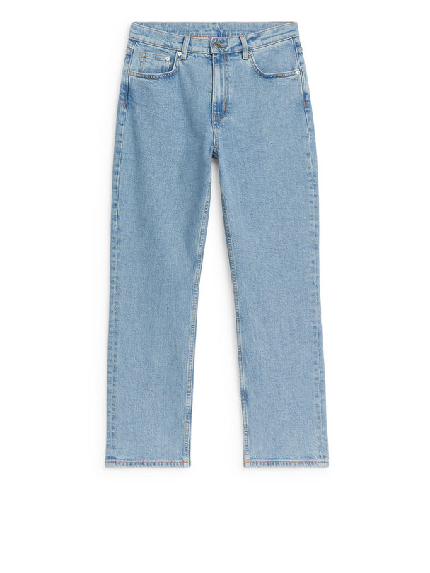 ARKET Jade Cropped Slim Jeans Med Stretch Lyseblå