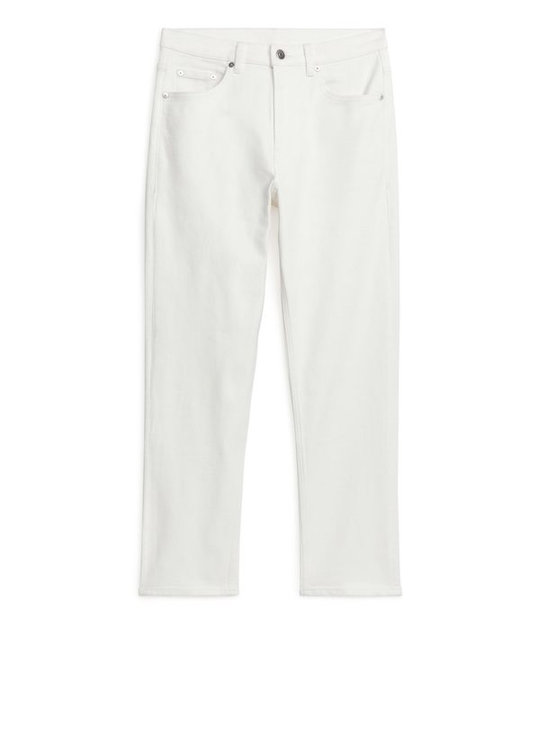 ARKET Jade Cropped Slim Stretch Jeans White
