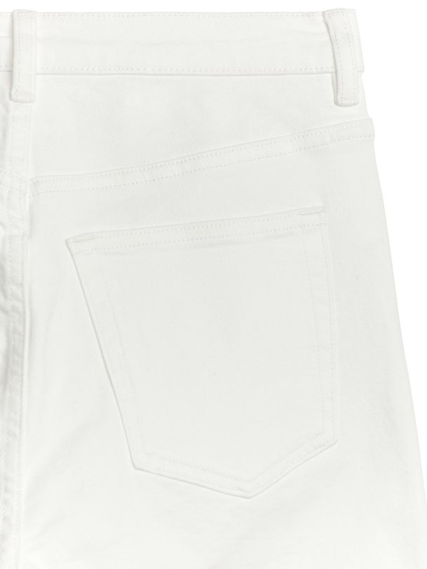 ARKET Jade Cropped Slim Stretch Jeans White