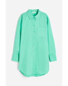 Cotton Poplin Shirt Mint Green