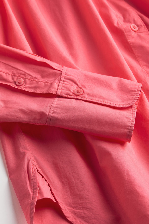 H&M Cotton Poplin Shirt Pink