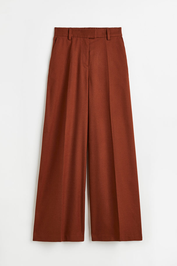 H&M Tailored Trousers Rust Brown