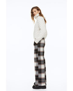 Tailored Trousers Dark Brown/checked