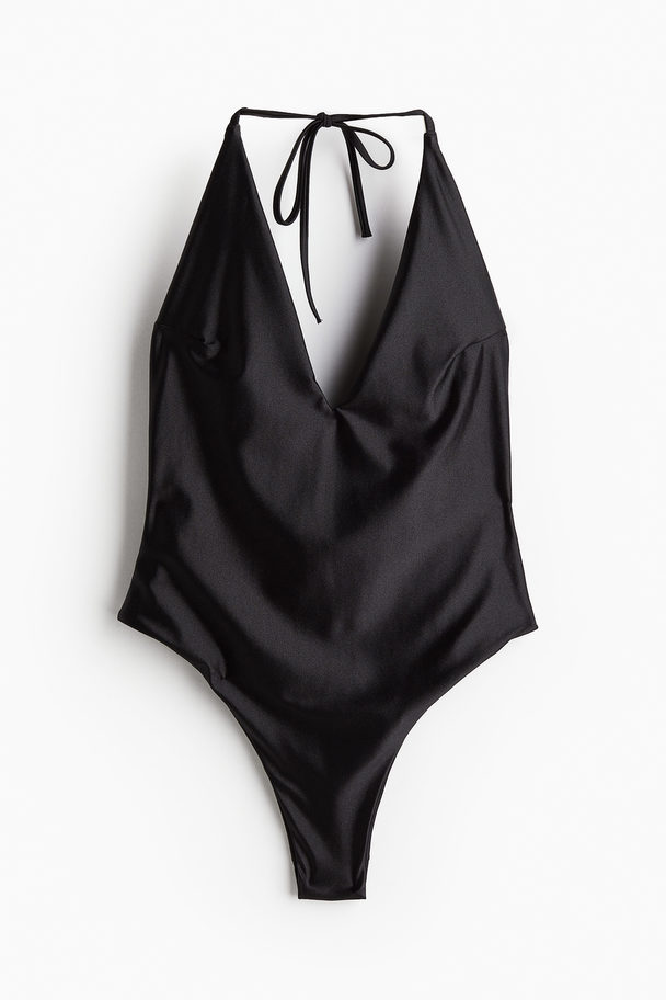 H&M Halterneck Swimsuit Black