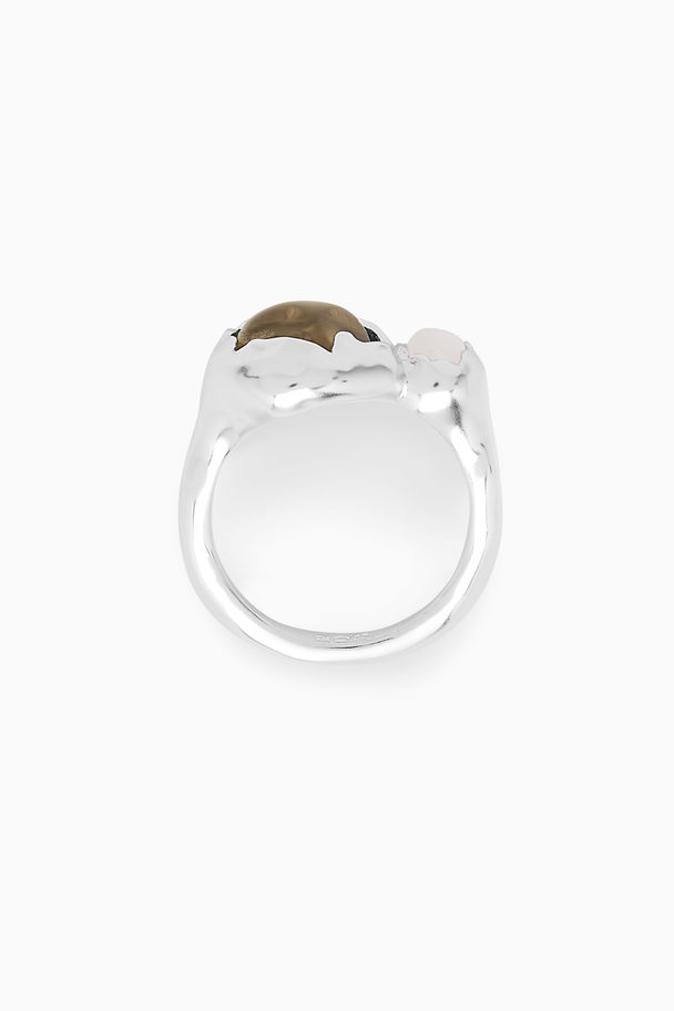 COS Semi-precious Stone Pinky Ring Silver