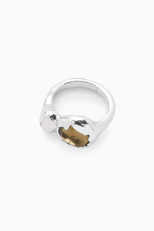 COS Semi-precious Stone Pinky Ring Silver